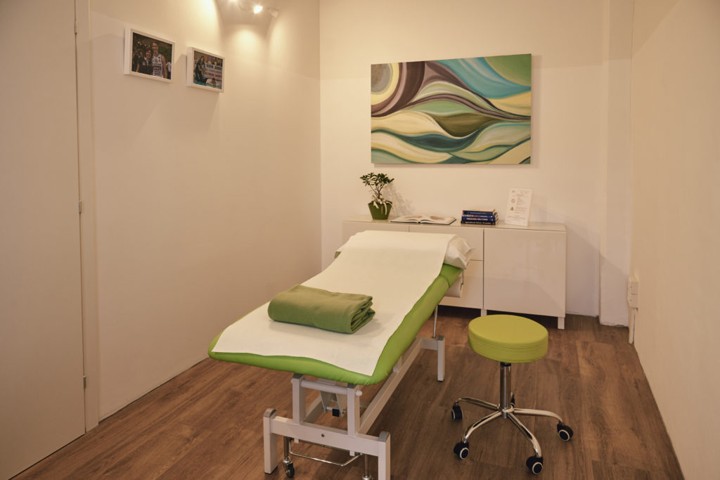 Lettino e spazio di trattamento iPhysio